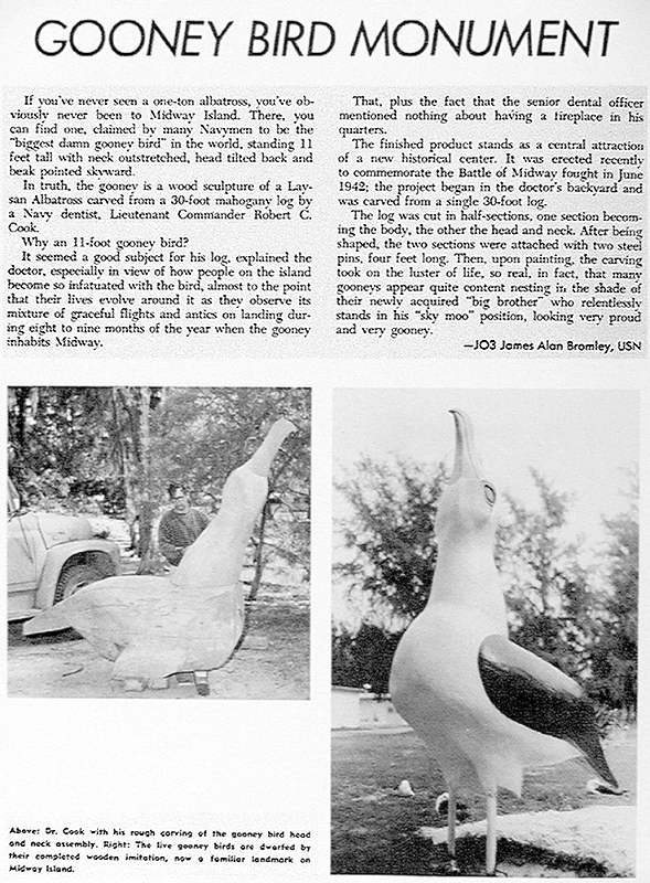 Midway Memorial Gooney Bird Gooney Bird Monument