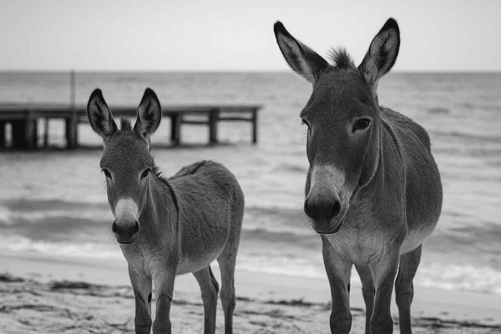 Carrie and Dowie - The Donkeys of Midway Island