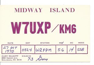 Midway Island QSL Card